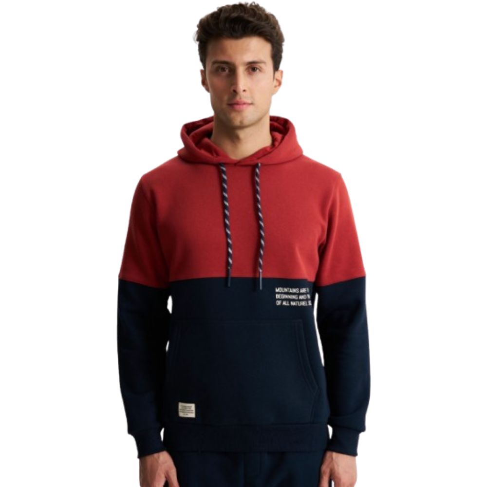 ARMA NAVY/RED MEN HOODIE